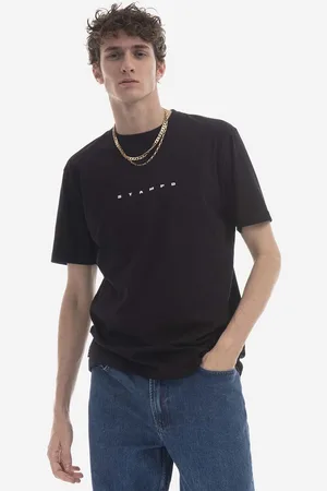 STAMPD T-shirt bawełniany kolor z nadrukiem SLA.M3047TE-WHT