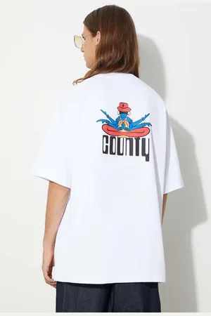 MARCELO BURLON T-shirt bawełniany Disco God kolor z nadrukiem