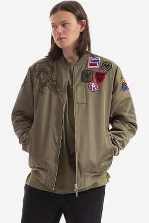 Maharishi Kurtka bomber dwustronna męska kolor przejściowa 8046.OLIVE-OLIVE