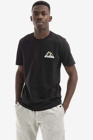 Woolrich T-shirt bawełniany Logo Mountain Tee kolor z nadrukiem CFWOTE0061MRUT2926 CFWOTE0061MRUT2926-8041