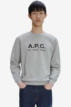 A.P.C. Bluza bawełniana Franco męska kolor z nadrukiem COGAC.M27783-HEATHERGRE