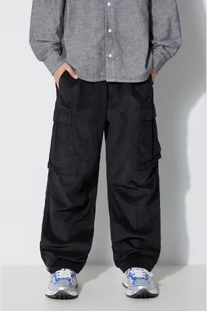 Maharishi Spodnie sztruksowe Utility Cargo Track Pants kolor w fasonie cargo 4569.BLACK
