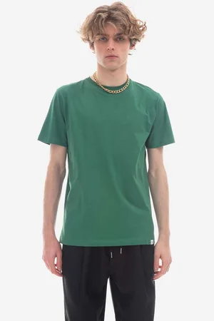 Norse projects T-shirt bawełniany Niels Standard kolor gładki N01.0559.8082-8082