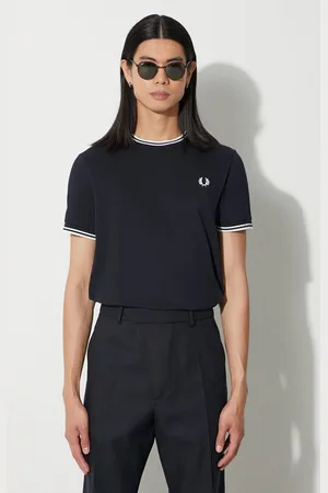Fred Perry T-shirt bawełniany męski kolor z aplikacją M1588.795