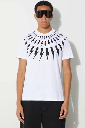 Neil Barrett Neil Barett t-shirt bawełniany FAIRISLE THUNDERBOLT męski kolor z nadrukiem PBJT007S.V501S.526