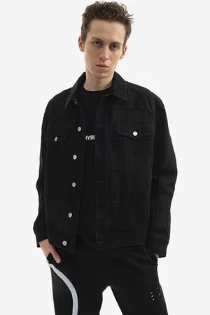 Alexander McQueen Kurtka jeansowa Muscle męska kolor przejściowa 677920RRR211000-BLACK