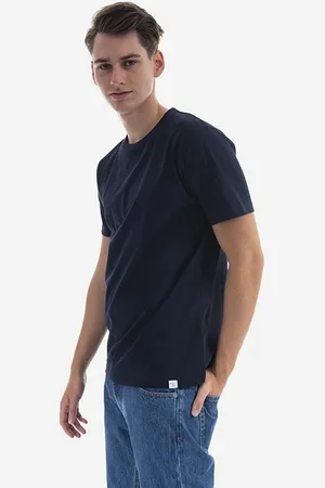 Norse projects T-shirt bawełniany Niels Standard SS kolor gładki N01.0559.7004-7004