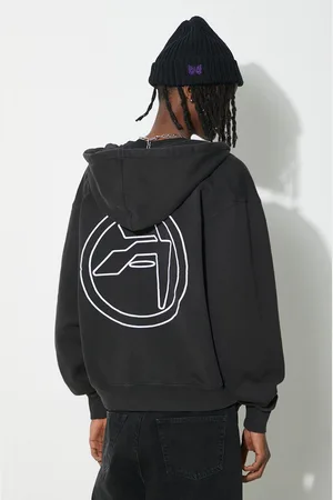 AMBUSH Bluza bawełniana Embroidered Emblem Zip Up męska kolor z kapturem gładka BMBE002S24FLE
