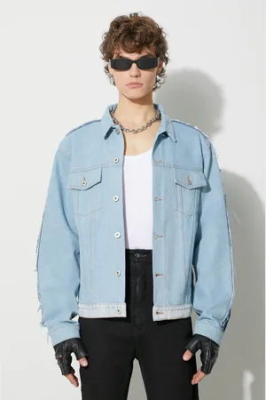 Heron Preston Kurtka jeansowa Washed Insideout Reg Jkt męska kolor przejściowa HMYE013F23DEN0014500