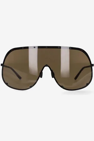 Rick Owens Rick Owens okulary przeciwsłoneczne Occhiali Da Sole Sunglasses Shield kolor RG0000006.GBLKBR.0904