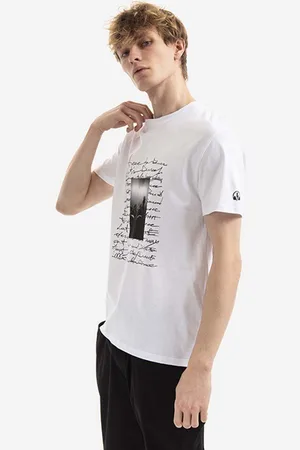 Neil Barrett Neil Barett t-shirt bawełniany Festival kolor z nadrukiem BJT063S.S544S.3154-White