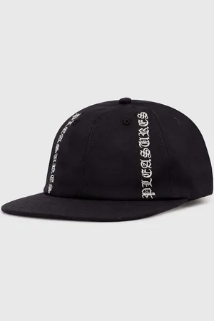 Pleasures Czapka z daszkiem bawełniana Horns Canvas Cap kolor z nadrukiem P24SP067.BLACK