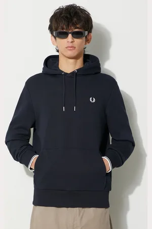 Fred Perry Bluza bawełniana męska kolor z kapturem z aplikacją M2643.248