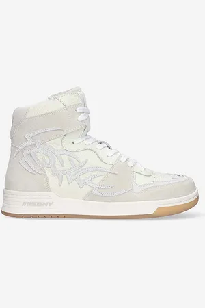 MISBHV Sneakersy skórzane Court kolor Court Sneaker 022BW410 OFF-WHITE 022BW410-OFF.WHITE