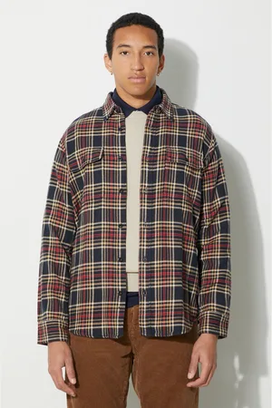 Filson Koszula bawełniana Vintage Flannel Work Shirt męska kolor regular z kołnierzykiem klasycznym FMCAM0016