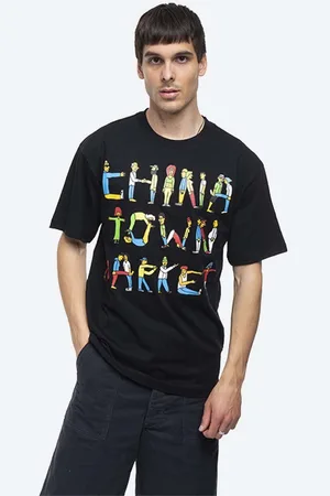 MARKET T-shirt bawełniany Chinatown City Aerobics Tee kolor z nadrukiem CTM1990462