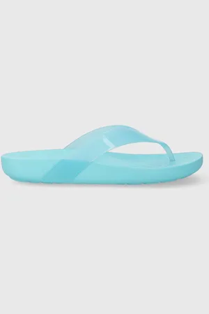 Crocs Japonki damskie kolor na płaskim obcasie