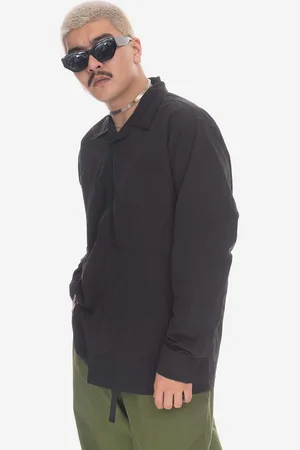 Pleasures Koszula Stare Long Sleeve Overshirt męska kolor relaxed P23SP013-BLACK