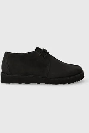 Clarks Clarks półbuty skórzane damskie kolor na płaskim obcasie