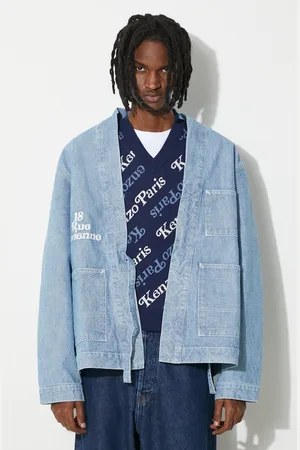 Kenzo Kurtka jeansowa by Verdy Kimono męska kolor przejściowa oversize FE55DM1426H4.DT