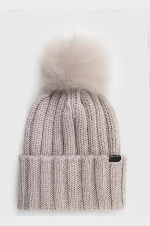 Woolrich Czapka wełniana kolor wełniana