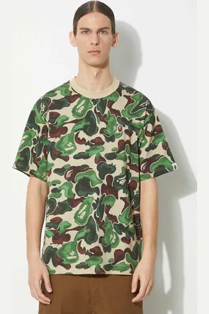 A Bathing Ape T-shirt bawełniany Bape Art Camo Ape Head One Point Tee męski kolor wzorzysty 1J80109057