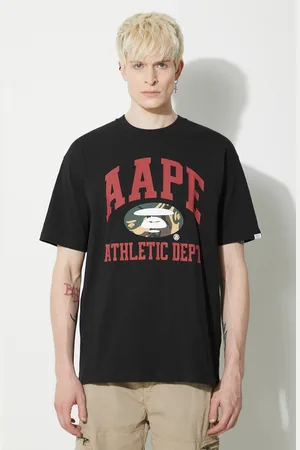 AAPE T-shirt bawełniany College Theme Tee męski kolor z nadrukiem ALT1390