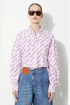 Kenzo Koszula bawełniana Printed Slim Fit Shirt damska kolor regular z kołnierzykiem klasycznym FE52CH0879D2.30