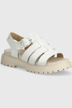 Timberland Sandały skórzane Clairemont Way damskie kolor na platformie TB0A62WREM21