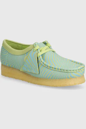 Clarks Półbuty skórzane Wallabee damskie kolor na platformie 26175834