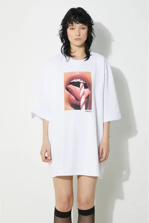 Fiorucci T-shirt bawełniany Mouth Print Boxy T-Shirt damski kolor W01FPTSH102CJ01WH04
