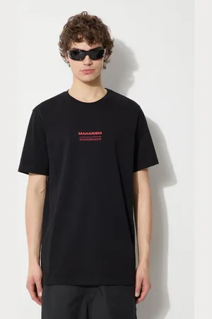 Maharishi T-shirt bawełniany Th Anniversary Aum męski kolor z nadrukiem 1306.BLACK