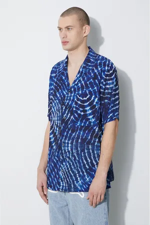 MARCELO BURLON Koszula Aop Soundwaves Hawaii Shirt męska kolor relaxed CMGG001S24FAB0014501