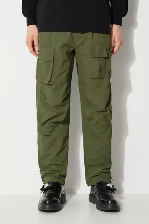 Maharishi Spodnie Veg Dyed Cargo Track Pants Japanese męskie kolor proste 5040.OLIVE