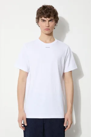 Maharishi T-shirt bawełniany Micro męski kolor gładki 1307.WHITE