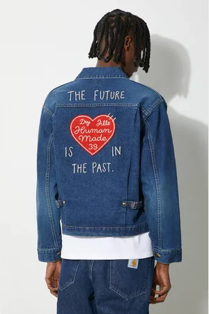 HUMAN MADE Kurtka jeansowa Denim Work Jacket męska kolor przejściowa HM27JK015