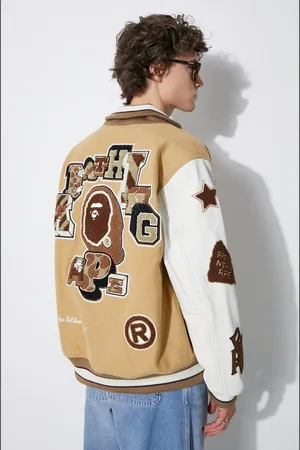 A Bathing Ape Kurtka bomber wełniana Bape Multi Motif Varsity kolor przejściowa 1J80141001