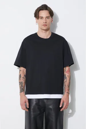 Neil Barrett T-shirt bawełniany Slim Dropped Shoulder Bicolor męski kolor gładki MY70266A-Y521-524N