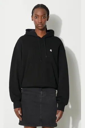 Carhartt Bluza bawełniana Hooded Casey Sweatshirt damska kolor z kapturem z aplikacją I032644.0M4XX