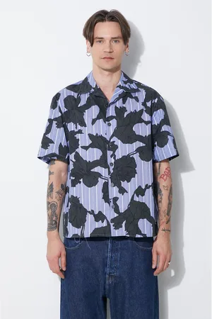 Neil Barrett Koszula bawełniana Boxy Bold Flowers Print Short Sleeve Shirt męska kolor regular MY60214A-Y059-765N