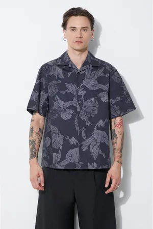 Neil Barrett Koszula bawełniana Boxy Bold Flowers Print Short Sleeve Shirt męska kolor regular MY60214A-Y059-763N