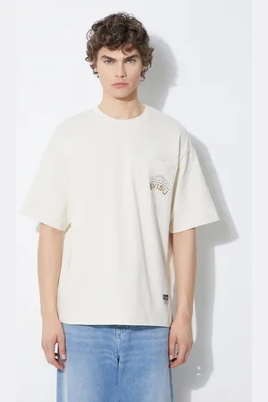 Evisu T-shirt bawełniany Kamon hotfix Tee męski kolor z nadrukiem 2ESHTM4TS7079
