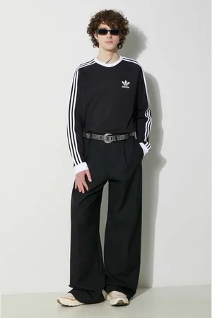 adidas Longsleeve bawełniany 3-Stripes Long Sleeve Tee kolor z aplikacją IA4877