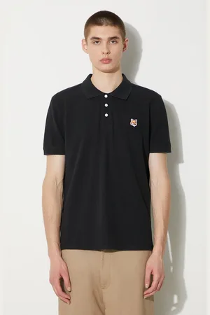 Maison Kitsuné Polo bawełniane Fox Head Patch Regular Polo kolor z aplikacją LM00208KJ7002