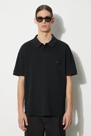 Neil Barrett Polo bawełniane Loose Pierced Nipple Polo kolor gładki MY70223A-Y517-001N