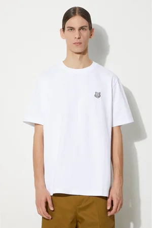 Maison Kitsuné T-shirt bawełniany Bold Fox Head Patch Comfort Tee Shirt męski kolor gładki MM00108KJ0118