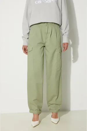Carhartt Spodnie bawełniane Collins Pant kolor fason cargo high waist I029789.29MGD