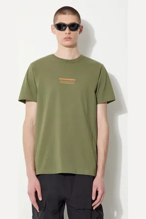 Maharishi T-shirt bawełniany Th Anniversary Aum męski kolor z nadrukiem 1306.OLIVE