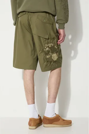 Maharishi Szorty Maha Tiger Loose Snoshorts męskie kolor 5099.OLIVE