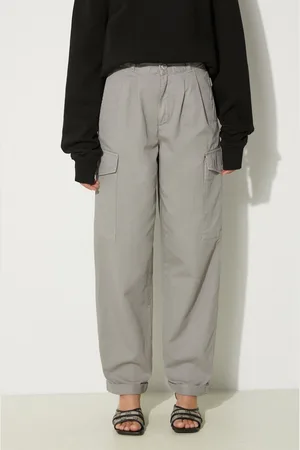 Carhartt Spodnie bawełniane Collins kolor fason cargo high waist I029789.29KGD